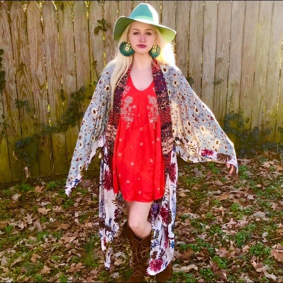 NWT Boutique Boho Gypsy Kimono Duster - Picture 3 of 12